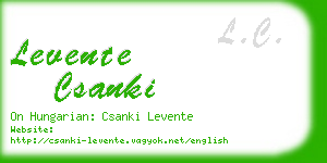 levente csanki business card